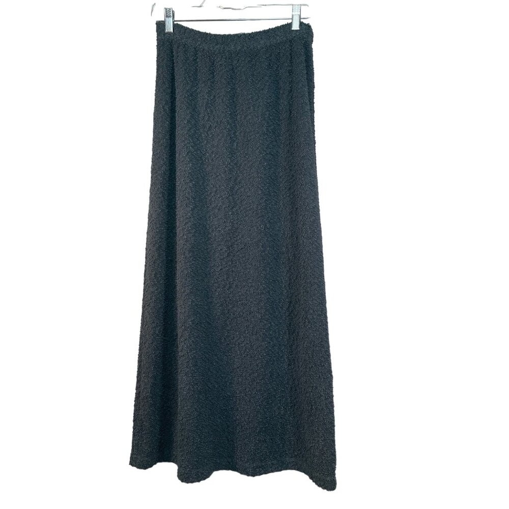 TSD Women’s Size Small Maxi Skirt Blue Gray Cotton Blend Textured Elastic Waist